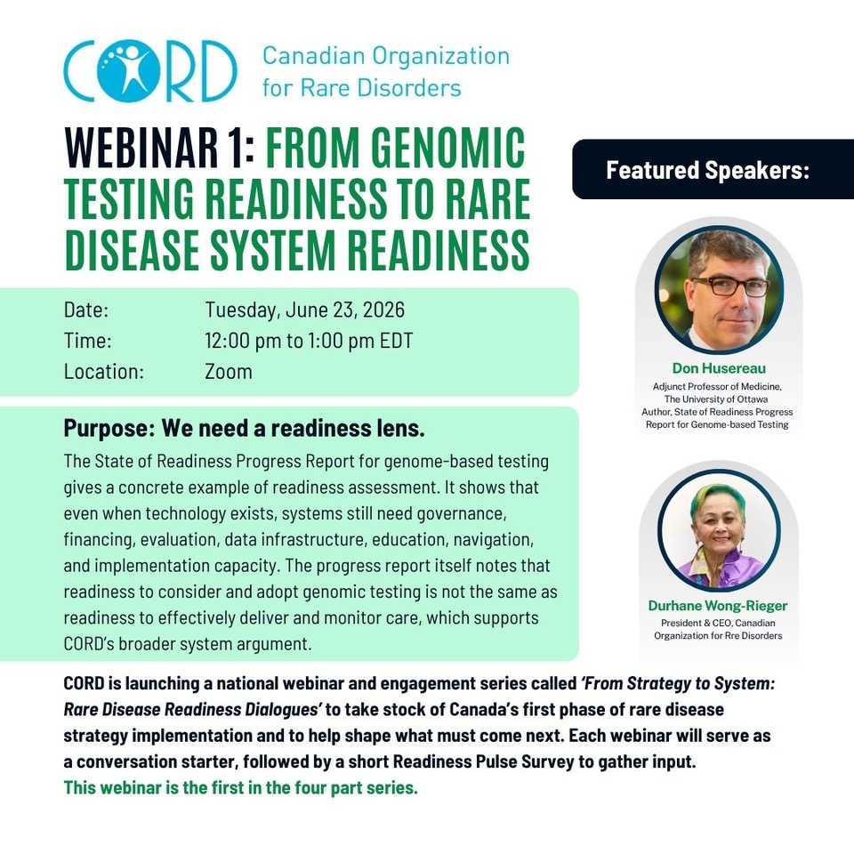 Testing Readiness Webinar 1: From Genomic Testing Readiness to Rare Disease System Readiness